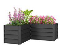 Outsunny - Jardinière - Acier - 115x115x44cm - Gris