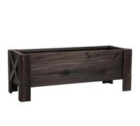 Outsunny Jardinière sur pieds 100x36x36 cm - Bois massif sapin traité - Inserts d'irrigation inclus