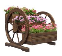 Outsunny Jardinière sur Pieds 3 Étages 62L x 61l x 57H cm Marron
