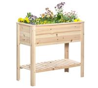 Outsunny Jardinière sur Pieds Potager Étagère à Lattes 90 x 40 x 81 cm