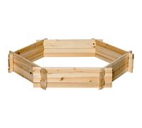 Outsunny Jardinière surélevée hexagonale DIY Bac à Plantes en Bois pour Jardin Balcon Naturel 100 x 92 x 16 cm