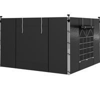 Outsunny Jeu de 2 parties latérales pour pavillon 3x3/3x6 m, paroi latérale avec fenêtre et fermeture velcro, parois latérales étanches en tissu Oxford, comme protection contre le vent et les regards