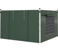 Outsunny Jeu de 2 parties latérales pour pavillon 3x3/3x6 m, paroi latérale avec fenêtre et fermeture velcro, parois latérales étanches en tissu Oxford, comme protection contre le vent et comme protec