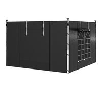 Outsunny Jeu de 2 parties latérales pour pavillon 3x3/3x6 m, paroi latérale avec fenêtre et fermeture velcro, parois latérales étanches en tissu Oxford, comme protection contre le vent et les regards