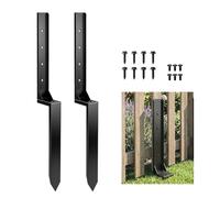 Outsunny Kit réparation poteaux clôture 2 pièces 81 cm Meta robuste | Clous, perceuse, piquets jardin, réparation portes, poteaux, boîtes aux lettres
