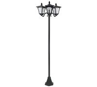 Outsunny Lampadaire de jardin extérieur à LED solaire avec capteurs 3 abat-jours - H.182.5 cm - IP44