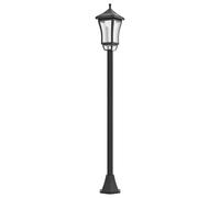 Outsunny Lampadaire Extérieur sur Pied Solaire LED Hauteur 127 cm Noir