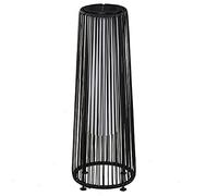 Outsunny Lampadaire LED de jardin style colonial dim. Ø 21,5 x 61H cm résine tressée filaire noir