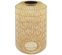 Outsunny Lampadaire Solaire Extérieur en Résine Tressée Boho 55 cm Jaune