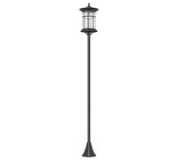 Outsunny Lampadaire Solaire Extérieur sur Pied Lampe LED 6000K 184 cm Noir