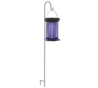 Outsunny Lampe Anti Insectes et Anti Moustique Solaire et Rechargeable USB-C, Lanterne de Jardin Suspendue, Efficace pour pièce de 50m² Noir