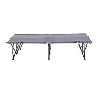 Outsunny Lit de camp pliable double 2 personnes 193 x 125 x 40 cm polyester Oxford métal gris