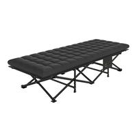 Outsunny Lit de camp pliant avec housse de transport lit de camping jusqu'à 200 kg intérieur, extérieur, 200 x 80 x 40 cm Noir