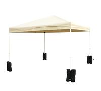 Outsunny Lot 4 Sacs de lestage de Fixation pour tonnelle Parasol pavillon, Poids de lestage de pavillon, Volume Max. 15 kg, Noir