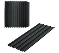 Outsunny Lot de 12 panneaux tôle acier ondulé galvanisé 129 x 45 cm gris anthracite