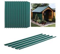 Outsunny Lot de 12 Panneaux en Acier galvanisé Résistant aux Intempéries, Vert, dim. d'un Panneau 129L x 45l cm