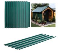 Outsunny Panneaux Lot de 12 - Tôle en acier ondulé galvanisé 129 x 45 cm - Vert