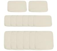 Outsunny Lot 14 housses coussins de jardin - 6 assise/8 dossier - Polyester zippé déperlant Beige