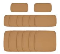 Outsunny Lot 14 housses coussins salon jardin – 6 assises 8 dossiers, zippées déperlantes Marron
