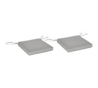 Outsunny - Lot de 2 coussins d'assise 45x45 cm - déhoussables, ép. 5 cm, gris clair