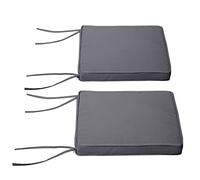 Outsunny Lot de 2 Coussins de Chaise de Jardin 45L x 45l cm Gris Foncé