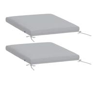 Lot de 2 coussins de chaise de jardin - Outsunny - imperméables pour mobilier extérieur - antidérapants - lavables - 50x50 cm - gris