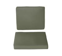 Outsunny Lot de 2 Coussins de Chaise Coussins d'assise déhoussables Grand Confort Coussins matelassé rembourré Mousse Tissu Polyester Gris foncé