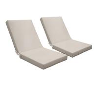 Outsunny - Lot de 2 coussins d'extérieur - Polyester - 112x51x8cm - Beige