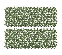 Outsunny Lot de 2 haies artificielles Treillis Extensible - Brise-Vue canisse végétale Feuillage réaliste, intérieur extérieur, 2 x 1 m
