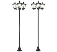 Outsunny Lot de 2 Lampadaires de Jardin Extérieur 182,5H cm, Nor