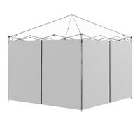Outsunny Lot de 2 panneaux latéraux de tonnelle avec portes zippées, pour tonnelle pop-up de 3 x 3 m ou 3 x 6 m, gris clair