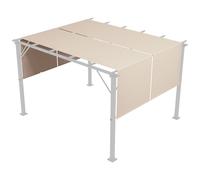 Outsunny Lot de 2 toiles de rechange pergola rétractable 4,9 x 1,2 m pour pergola de 3 x 3 m polyester protection UV kaki clair