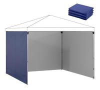 Outsunny Lot de 3 parois latérales pour pavillon 3x3m, Bleu foncé | Fermeture éclair, protection UV, déperlant, parois en tissu Oxford, écran d'intimité et coupe-vent pour tente de fête