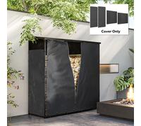 Outsunny Lot de 4 housses pour râtelier à bûches housses pour porte-bûches protection l'eau les UV toile Oxford 600D noir