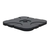 Outsunny Lot de 4 Pied de Parasol Carré avec Poignée 50 x 50 x 8 cm Noir | Poids de Lestage, pour Parasol, À Remplir d'Eau Jusqu'à 60 kg ou de Sable Jusqu'à 72 kg, Polyéthylène Haute Densité