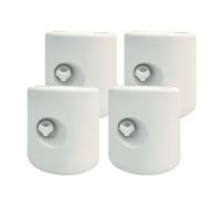 Outsunny Lot de 4 Pieds de tonnelle Pop-up remplis d'eau ou de Sable Pieds de Sol pour pavillon en HDPE avec vis de sécurité, Blanc