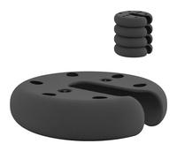 Outsunny Lot de 4 Poids de lestage Circulaire pour tonnelle Barnum Tente diamètre 20 cm épaisseur 4,5 cm polyéthylène Noir