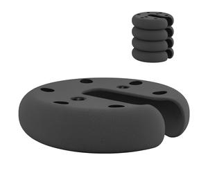Outsunny Lot de 4 Poids de lestage Circulaire pour tonnelle Barnum Tente diamètre 20 cm épaisseur 4,5 cm polyéthylène Noir