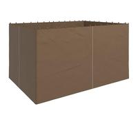 Outsunny Lot de 4 Rideaux de Rechange pour tonnelle de 3 x 4 m, Marron foncé
