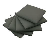 Outsunny Lot de 6 Coussins de Chaise de Jardin - Coussin Chaise extérieur Rembourrage 3 cm Tissu Polyester dim. 42L x 42l cm Gris foncé