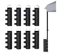 Outsunny Lot de 8 Sacs de Lestage pour Tonnelle, 40 kg, Poids pour Tonnelle, Sacs en Tissu Oxford 600D Résistant pour Pieds de Tente, Noir