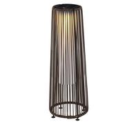 Outsunny Lampadaire LED de jardin style colonial dim. Ø 21,5 x 61H cm résine tressée filaire chocolat