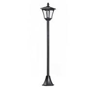 Outsunny Luminaire Extérieur Solaire Lampadaire Lanterne Classique Led 40 Lm Dim. 18l X 18l X 160h Cm Noir Noir