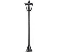 HOMCOM Luminaire extérieur lampadaire sur pied solaire lampadaire lanterne classique LED 40 Lm dim. 18L x 18l x 160H cm noir