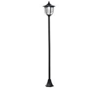 Outsunny Luminaire Extérieur Solaire Lampadaire Lanterne Classique Led 60 Lm Max. Dim. 26l X 26l X 177h Cm Noir Noir