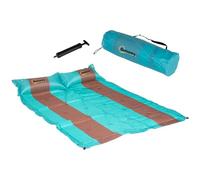 Outsunny Matelas de Camping 2 Personnes Ultra léger avec Oreiller et Sac de Transport Tapis de Couchage imperméable pour Randonnée, Voyage, Camping