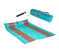 Outsunny Matelas de Camping 2 Personnes Ultra Léger avec Sac de Transport | Oreiller, Tapis de Couchage Imperméable, pour Randonnée, Voyage, Camping