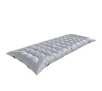 Outsunny Matelas de camping pliable, tapis de couchage 7,6 cm d'épaisseur, avec quatre sangles élastiques aux coins, gris clair