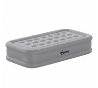Outsunny Matelas gonflable 1 personne Auto-gonflant Lit d'appoint avec pompe électrique intégrée en 3 minutes Surface veloutée