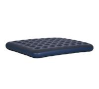 Outsunny Matelas gonflable 2 personnes matelas pneumatique avec pompe à main intégrée, surface floquée, bleu